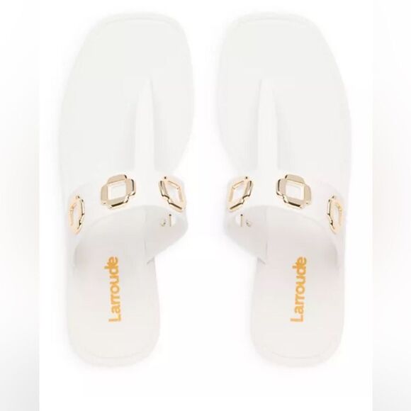 Larroudé Women's Milan Grommet Thong Sandals - Picture 1 of 4